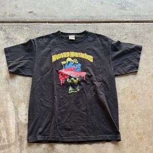 Vintage 1991 Planet Hollywood‎ Haunted Hollywood Halloween Tee XL